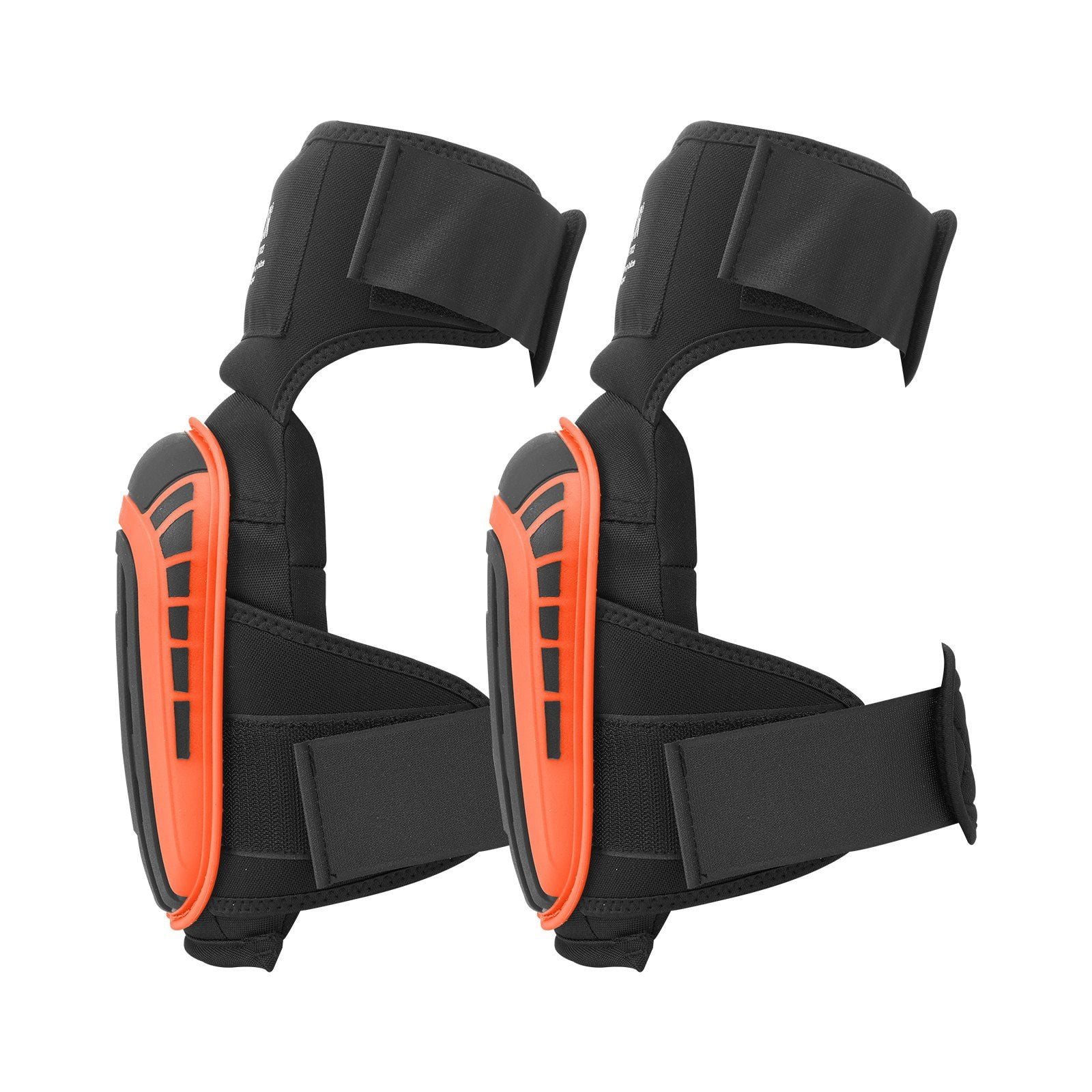 Anti-Slip Work Knee Pads for Men & Women, Heavy Duty Gel Cushion with 2 Straps, for Construction Flooring Roofing Cleaning, Black and Orange