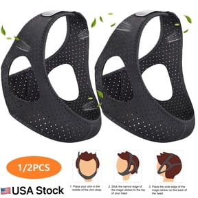 Anti Snore Chin Strap - Anti-Dry Mouth Chin Strap for CPAP Users - Stop Noise - Snoreless Sleeping Solution for Men and Women - Breathing Aid for Snoring