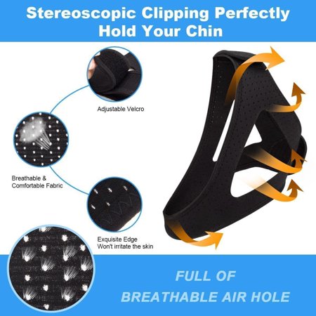 Anti Snore Chin Strap Stop Snoring Sleep Apnea Belt Jaw Support solution Safety