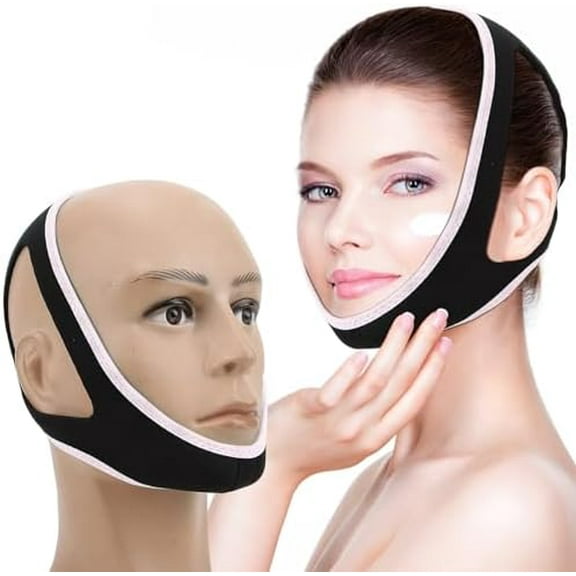 Anti Snoring Chin Strap for CPAP Users, Breathable & Adjustable Anti Snoring Device Chin Strap, Snoring Solution CPAP Chin Strap for Men & Women to Keep Mouth Closed While Sleeping Snore Stopper Pink