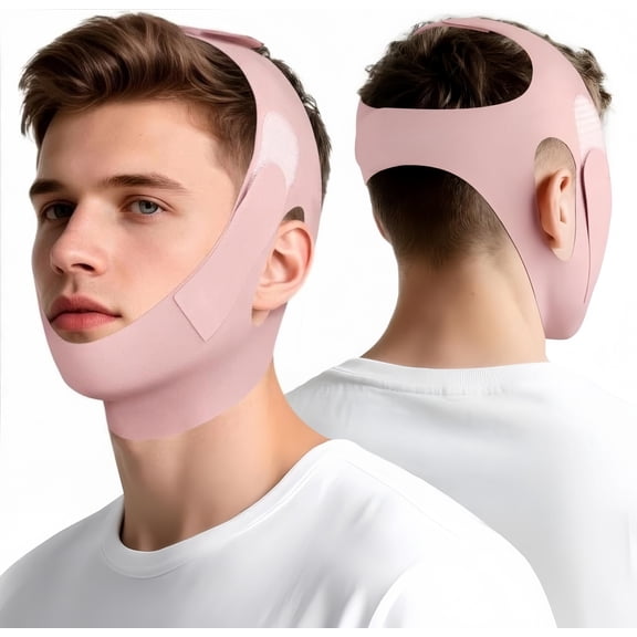 Anti Snoring Chin Strap, Chin Strap for Sleeping Adjustable High Elasticity Traceless, Comfortable Stop Snoring Solution, Breathable and Reusable Anti Snoring Devices for Men and Women