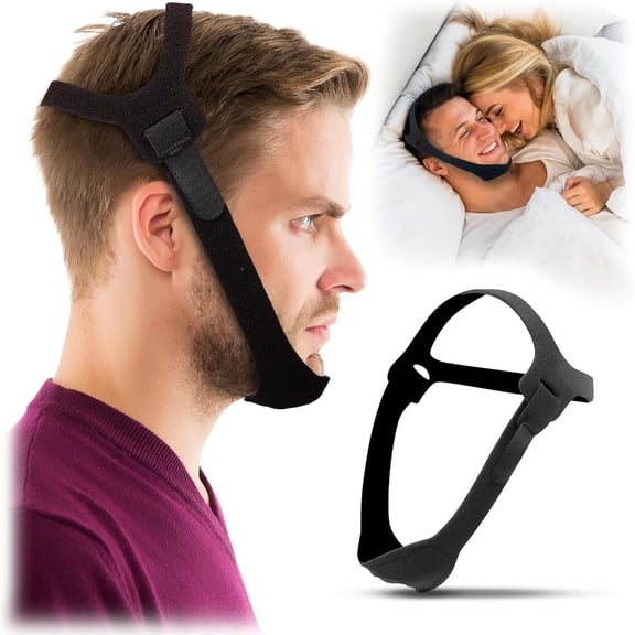 Anti Snoring Chin Strap for Men and Women CPAP Users - Airflow Jaw Strap - Effective Snore Solution for Excessive Snoring