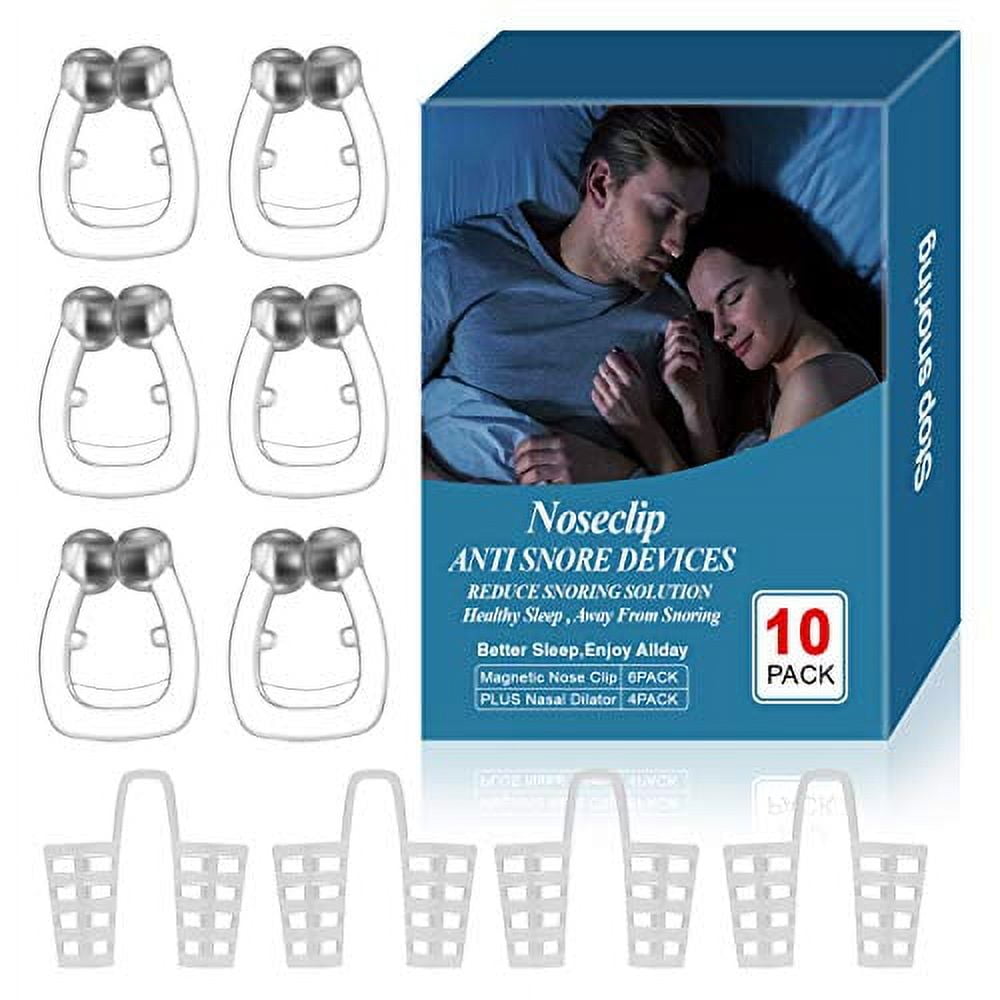 TIESOME Magnetic Anti Snoring Nose Clips 6 Pack Snore Stopper with Case  Silicone Anti Snoring Nose