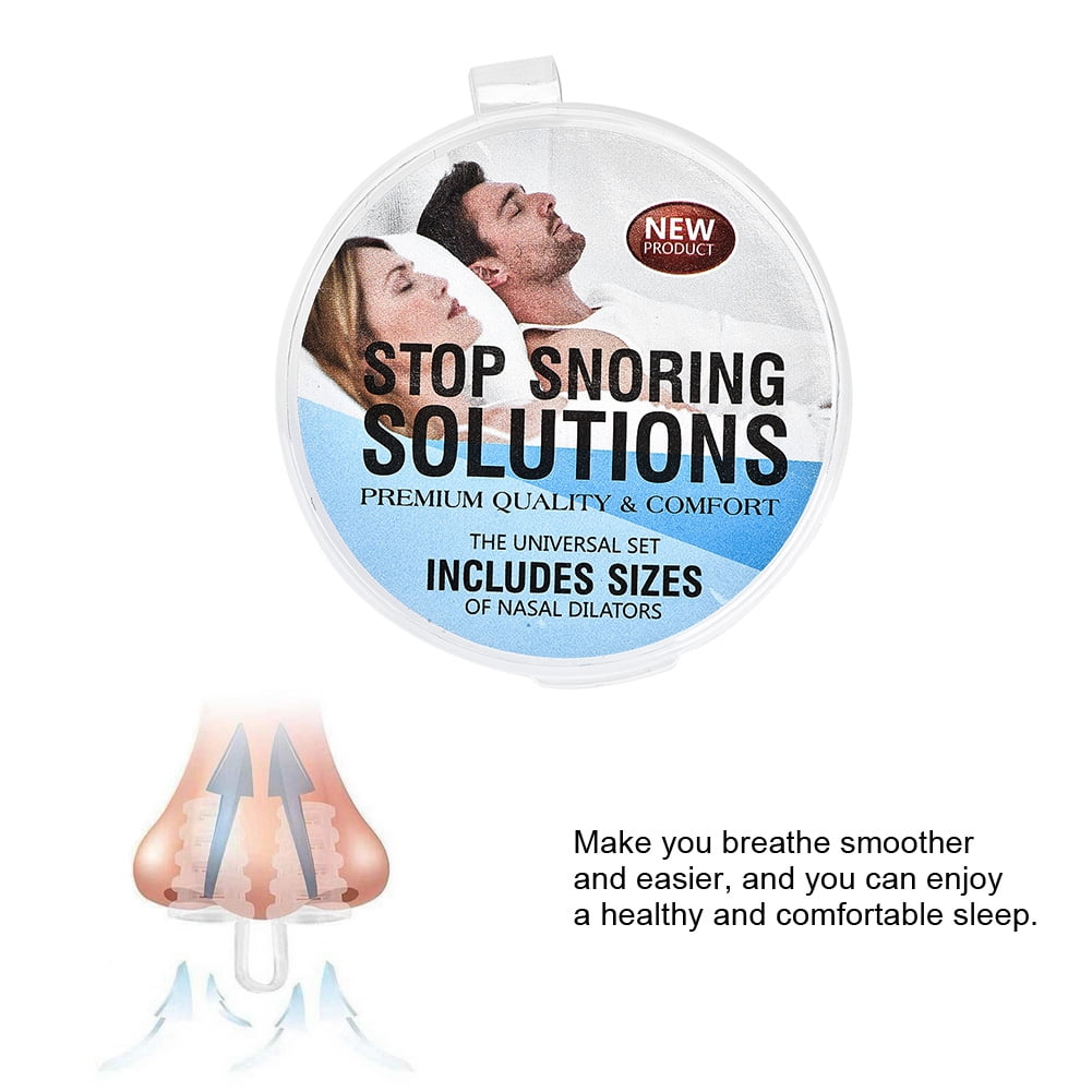 Anti Snoring Devices Kit, 4 Sizes Silicone Nasal Dilators Effective Snoring Solution Set For