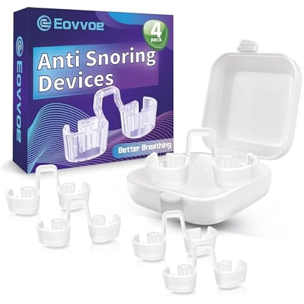 Anti Snoring Devices, Nasal Dilators for Sleeping, Snore Stopper for Effective Snoring Solution, Increases Airflow, Transparent Internal Nasal Dilator - 4 Pack