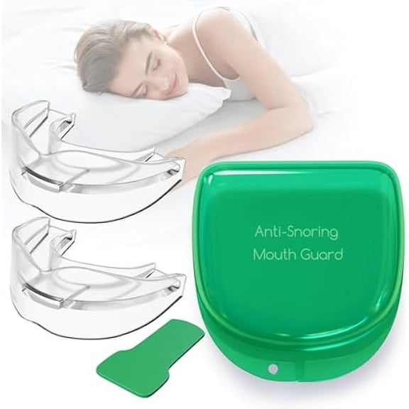 Anti-Snoring Mouth Guard, Adjustable Anti Snoring Devices, Snoring Solution for Men & Women, Snore Stopper, Professional & Reusable Anti-Snore Mouthpiece(2 Pack)
