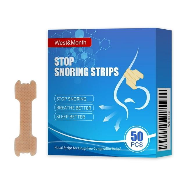 Anti-Snoring Nasal Strips, Open Airways, Adult Use