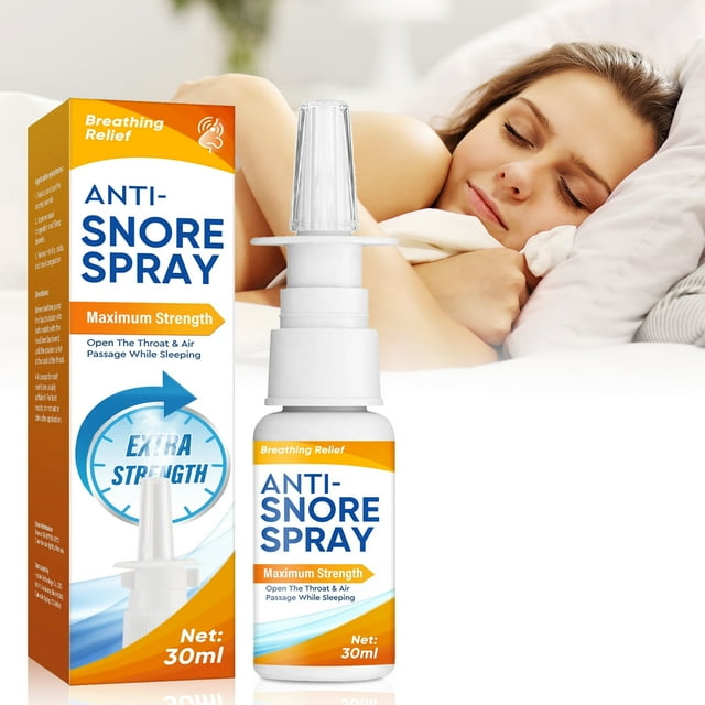 Natural Herbal Anti Snoring Spray, Sleep Aid, Snore Reduction, Breathing Relief, 30ml
