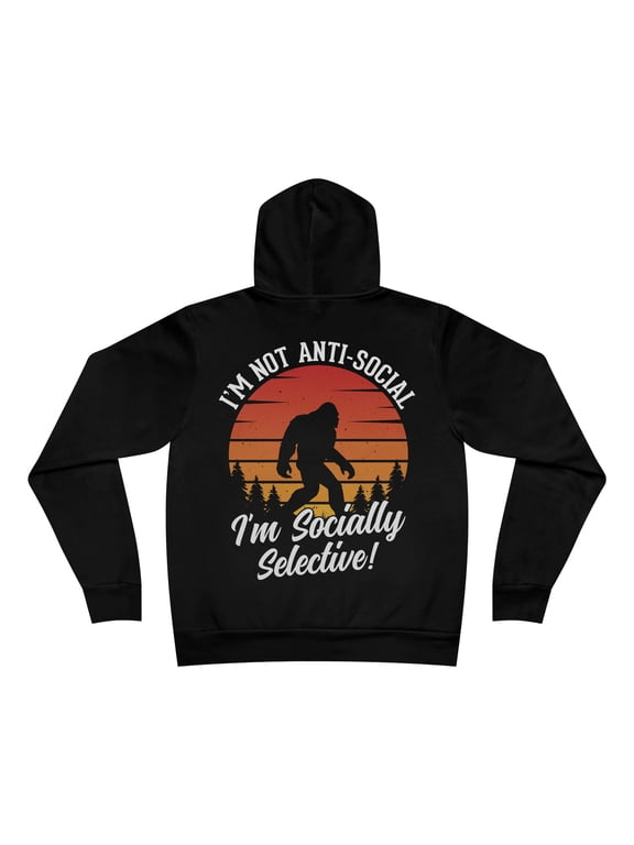 Anti-Social Bigfoot Unisex Sponge Fleece Pullover Hoodie