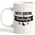 thumbnail image 1 of Anti-Social Butterfly 11oz Plastic Coffee Mug, 1 of 3