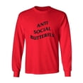 thumbnail image 1 of Anti Social Butterfly Adult Long Sleeve T-shirt, 1 of 3