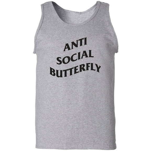 Anti Social Butterfly Adult Tank Top