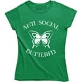 thumbnail image 1 of Anti-Social Butterfly Introvert Women's Gifts For Her T-Shirt, 1 of 4