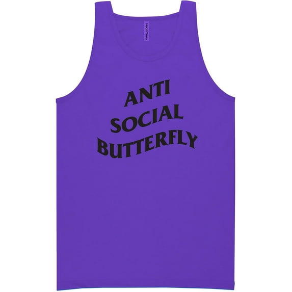 Anti Social Butterfly Neon Tank Top
