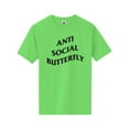 thumbnail image 1 of Anti Social Butterfly Short Sleeve Neon T-Shirt, 1 of 1