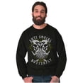 thumbnail image 1 of Anti Social Butterfly Skull Tattoo Unisex Plus Fleece Graphic Sweatshirt Brisco Brands 5X, 1 of 5