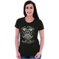 thumbnail image 1 of Anti Social Butterfly Skull Tattoo Womens Slim Fit Graphic Tee Brisco Brands L, 1 of 5