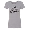 thumbnail image 1 of Anti Social Butterfly Womens crewneck tee, 1 of 2