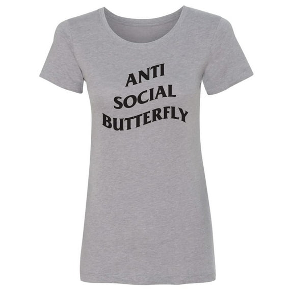Anti Social Butterfly Womens crewneck tee