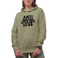 thumbnail image 1 of Anti Social Cycling Club, Funny Introvert Cyclist Group Name, Groovy Retro Wavy Text Merch Gift, Sand Hooded Sweatshirt or Hoodie, 2XL, 1 of 5