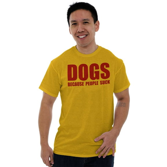 Anti Social Dog Lover Pet Puppy Owner Men's Graphic T Shirt Tees Brisco Brands L