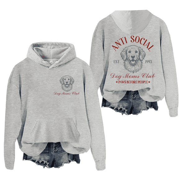 Anti Social Dog Moms Club Hoodie, Dog Moms Hoodie, Dog Shirts For Women