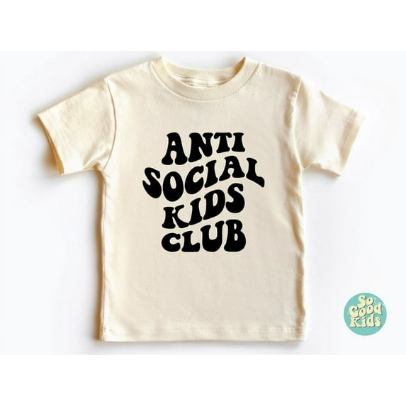 Anti Social Kids Club Shirt, Anti Social Kids Shirt, Toddler Shirts, Anti Social Baby Shirt, Introvert Baby Shirt, Kid Club Shirt, New Born, Baby Shower Gift, New Parents Gift