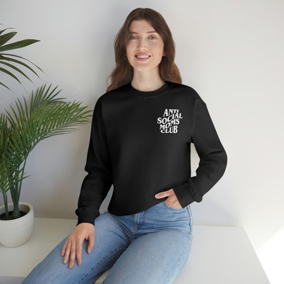 Bad Moms Club Sweatshirt by Typically Vulgar (with B&W Text)