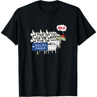 Anti Social Media Funny Creative Graphic T-Shirt