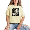 thumbnail image 1 of Anti Social Moms Club, Group Name for Introverted Mothers, Groovy Retro Wavy Text, Butter Comfort Colors T-Shirt, XL, 1 of 1