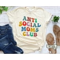 thumbnail image 1 of Anti Social Moms Club Shirt For Mom For Mothers Day Funny Mothers Day Gift Idea For Mom Retro Moms Club T Shirt Anti Social Moms Shirt, 1 of 4