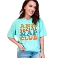 thumbnail image 1 of Anti Social Nap Club, Funny Group Name for Introvert Nap or Sleep Lovers, Groovy Retro Wavy Text , Chalky Mint Comfort Colors T-Shirt, XL, 1 of 1