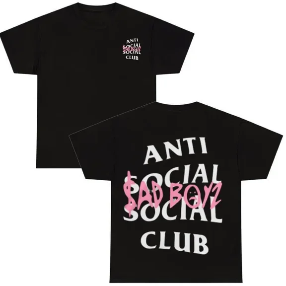 Anti Social Social Club Mania Junior H Vintage Hip Hop Unisex Comfort Tee