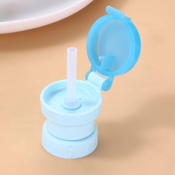 Anti-Spill Water Bottle Cap, Reusable Beverage Bottle Cap with Tip, Travel Accessories for Juice and Drinks, Spill-Proof Design, Easy To Use, Blue, By Kingtowag
