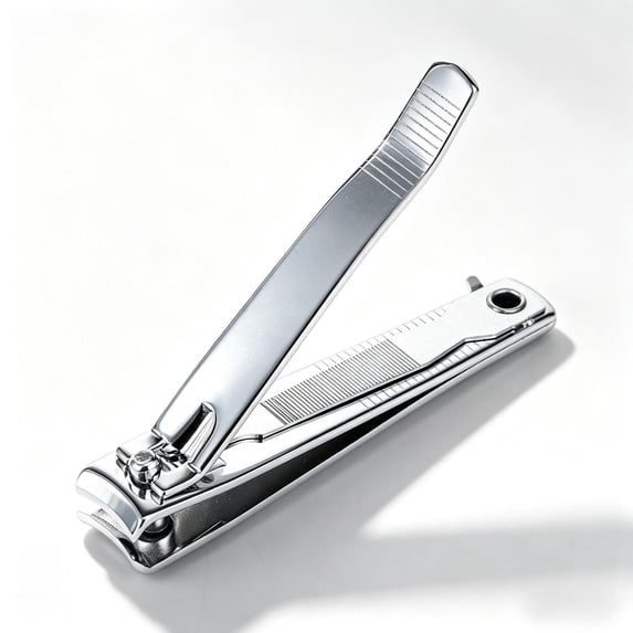 Anti-Splash Stainless Steel Nail Clipper with Built-in Nail File, Large Opening Precision Nail Cutter with Ergonomic Non-Slip Handle, Household Nail Clipper for Thick Hard Toenails
