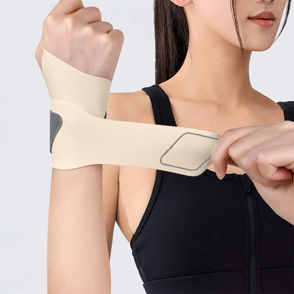 Anti-Sprain Wrist Brace - 2.75x15.3in Compression Wrist Support for Workout, Sports, Pain Relief & Injury Recovery - Yellow