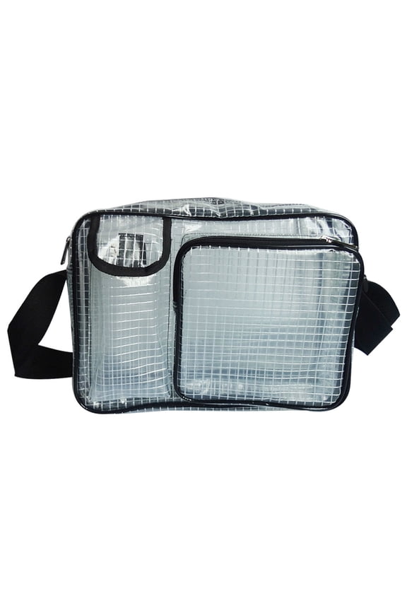 Anti-Static Clear PVC Bag Cleanroom Engineer Tool Bag Crossbody Messenger for Put Computer Tools