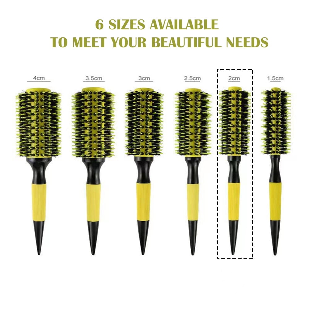 Rooling Comb Anti Static Curly Hair Comb Boar Bristle Rolling Round Brush Comb Hair ...
