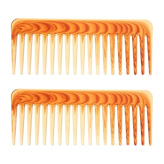 Anti Static Hair Comb 2 Pcs Wide Tooth Portable Big Back Combs Scalp Massager Plastic Travel