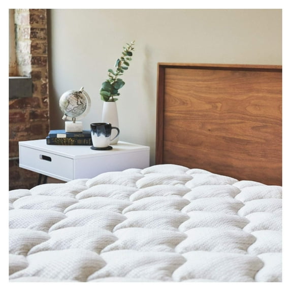 Anti-Static Mattress Pad Cal King - Extra Plush Pillowtop Mattress Topper for Dry Spaces