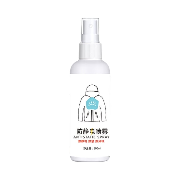 Anti-Static Spray for Fabric, 100ml Static Eliminator Spray, Clothes Static Reduction Solution, Includes 1 Spray