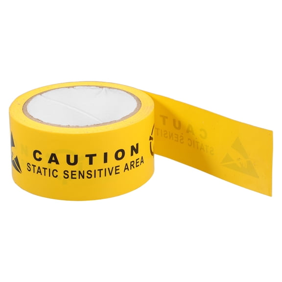 unbranded Anti-Static Tape Warning Tape for Safety Floor Marking Belt Caution Signs Yellow Security Tape for Warning Labels ESD Warning Tape