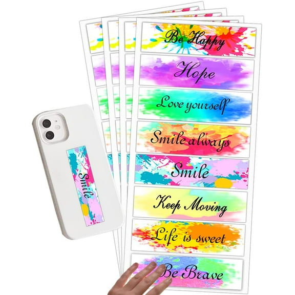 Anti Stress Mood Calming Sticker Strip Watercolor Inspirational Sensory Sticker 4x1inch 30Pcs