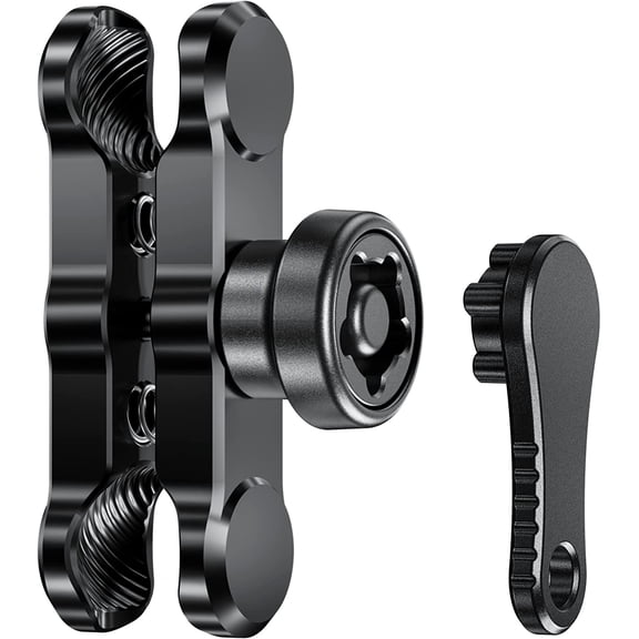 Anti-Theft Aluminum Alloy Double Socket Arm Compatible with RAM Mounts B Size 1'' Ball Mounting Base & Bike Motorcycle Phone Holder 1 Inch Ball Joint, Medium Arm