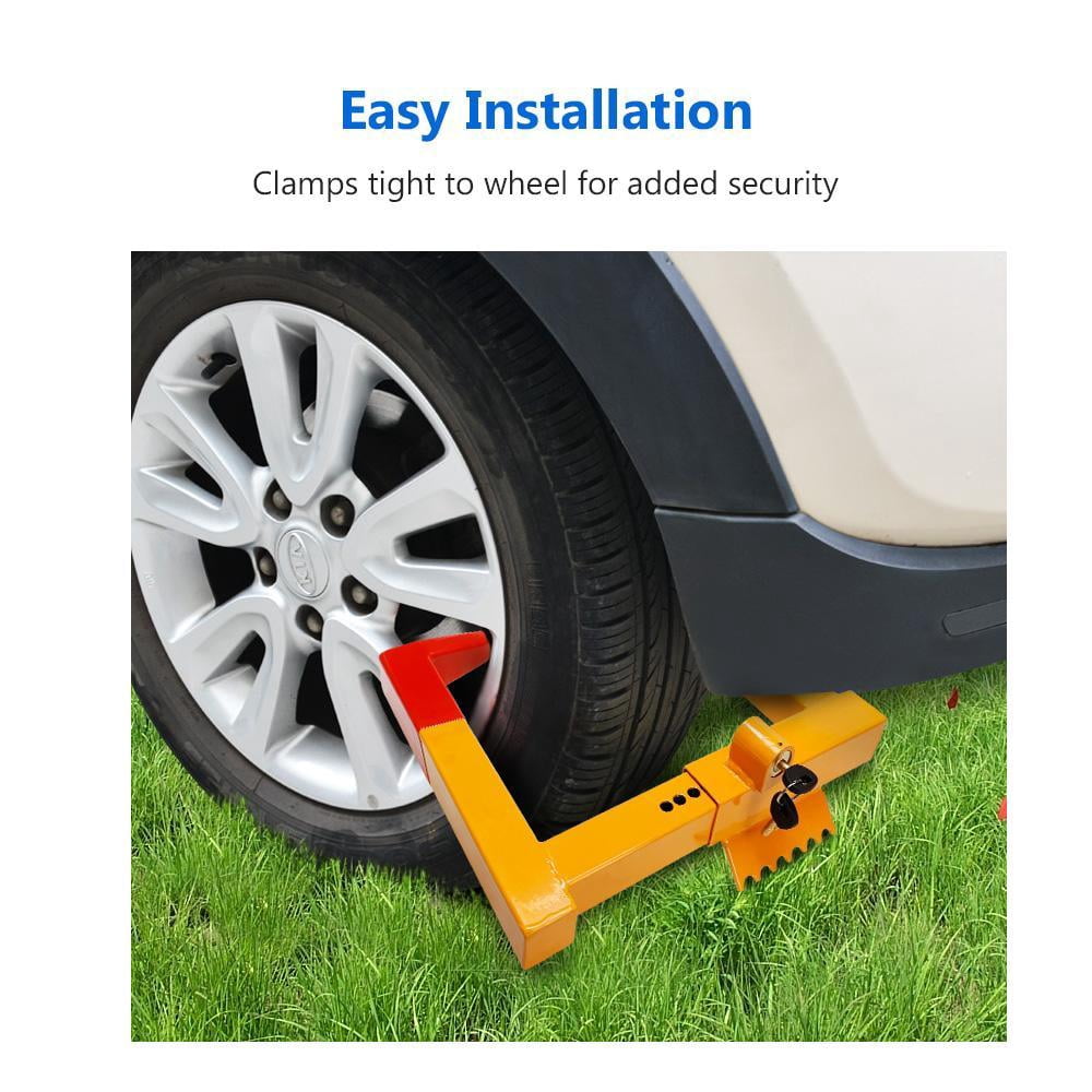 Anti-Theft Auto Car Wheel Lock Trailer Heavy Duty Parking Chock Lock, 2 ...