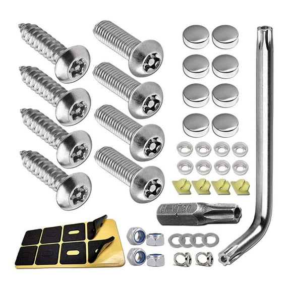 Anti Theft Auto Security License Plate Screws Accessories Screw N7U9