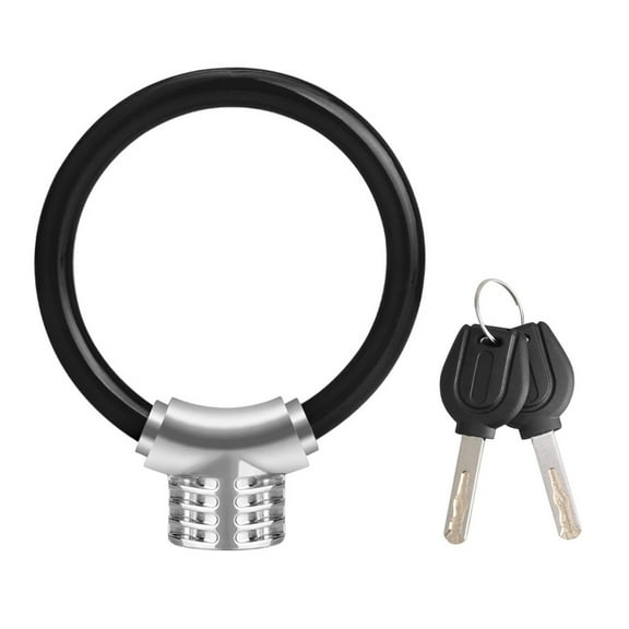 Anti-Theft Bicycle Lock, Universal Fit Secure Steel Cable Zinc Alloy Protection For Mountain Road Bikes Folding Bicycles (Compact Design)