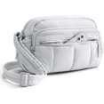 thumbnail image 1 of Anti Theft Crossbody Bags for Women Travel Purse, Medium Quilted Puffy cross body bag, Handbags Shoulder Purses,Light Gray, 1 of 7