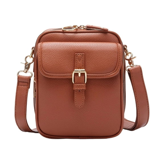 Anti Theft Crossbody Purse Lightweight Vintage Design PU Shoulder Bag Card Slots with Adjustable Strap