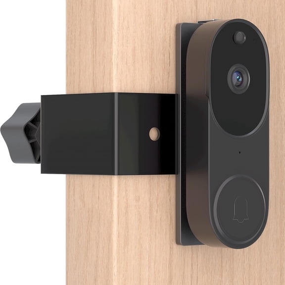 Anti-Theft Doorbell Camera Mount Compatible with Video Doorbell, Anti-Blocks Motion Sensor, Adjustable Mounting Bracket Accessories for Houses, Apartments, Businesses, Rentals-Black